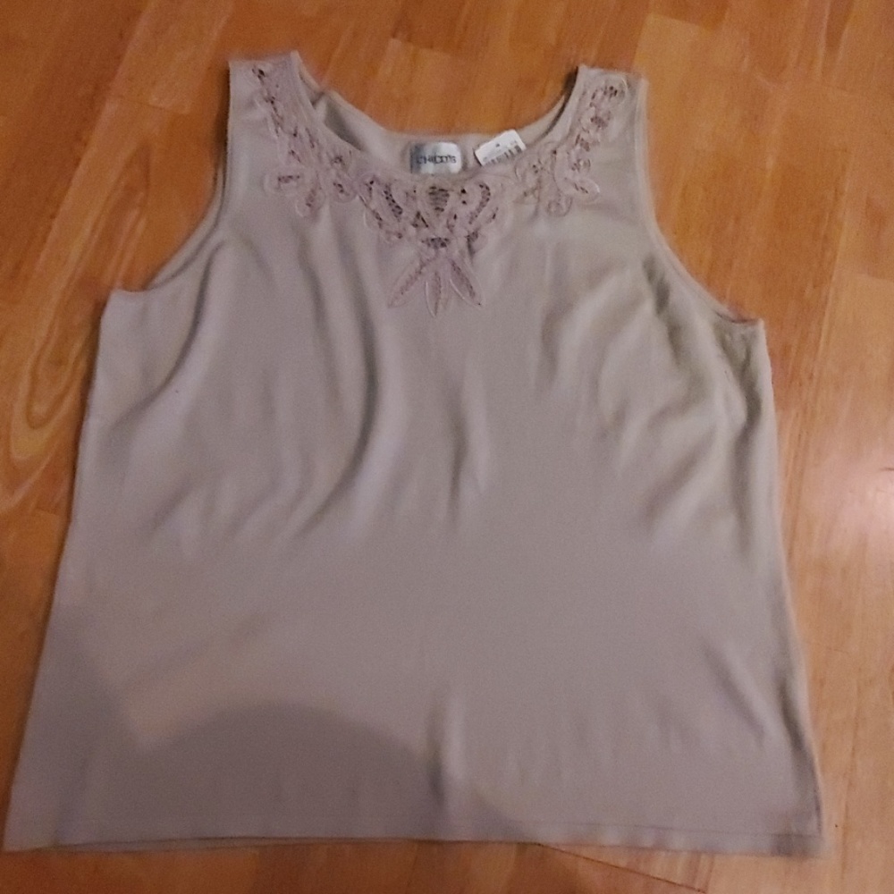 NWT Chicos tank with Lace detail size 16